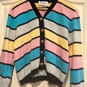 Vintage Rainbow Striped Cardigan